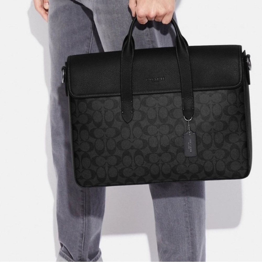 Coach Sullivan Portfolio signature brief case - Picture 6 of 9